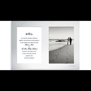 Lenox Kate Spade Silver tone Dual wedding frame